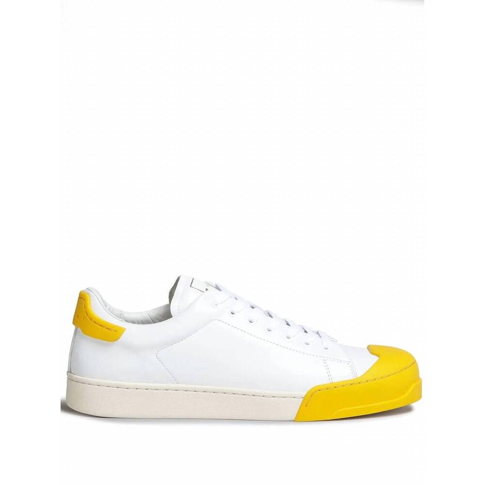 NEW MARNI men's dada bumper low-top sneakers in white